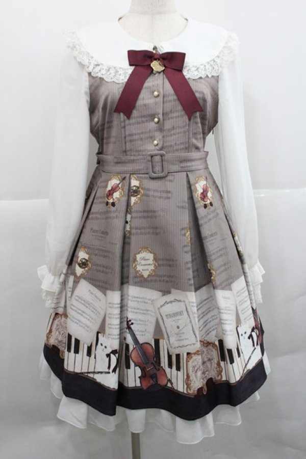 画像1: Amavel / Piano Concertosレースフリルワンピース  ブラック I-25-12-27-077-CA-OP-SA-ZI (1)