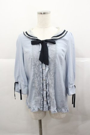 画像: axes femme / セーラーカラーブラウス  サックス I-25-12-27-014-AX-TO-SA-ZI