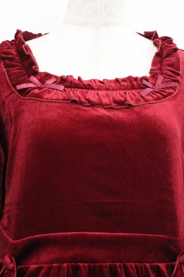 画像5: Virally / hsベロア2WAYワンピース L 濃赤 I-25-12-27-079-0-OP-SA-ZI (5)