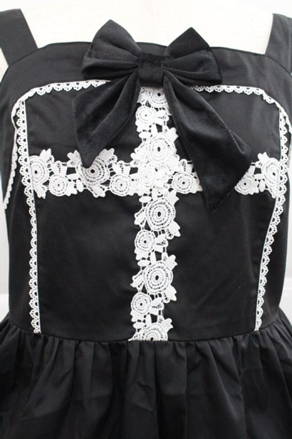 画像3: Eri Aino's collaboration / シャーロットの水曜日 ジャンパースカート LL 黒 I-25-12-27-080-0-OP-SA-ZI (3)