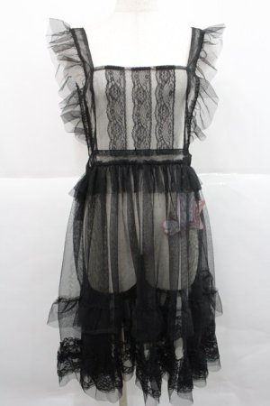 画像: Virally / 星名桜子 hsチュールエプロンジャンスカ LL 黒 I-25-12-27-081-0-OP-SA-ZI