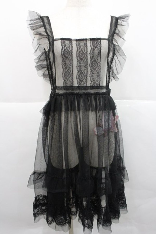 画像1: Virally / 星名桜子 hsチュールエプロンジャンスカ LL 黒 I-25-12-27-081-0-OP-SA-ZI (1)