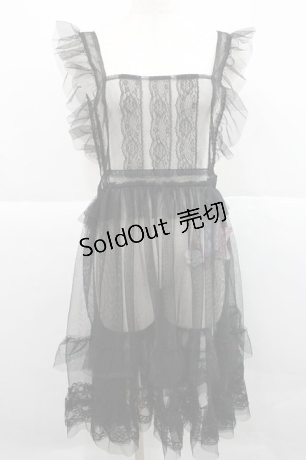 画像1: Virally / 星名桜子 hsチュールエプロンジャンスカ LL 黒 I-25-12-27-081-0-OP-SA-ZI (1)