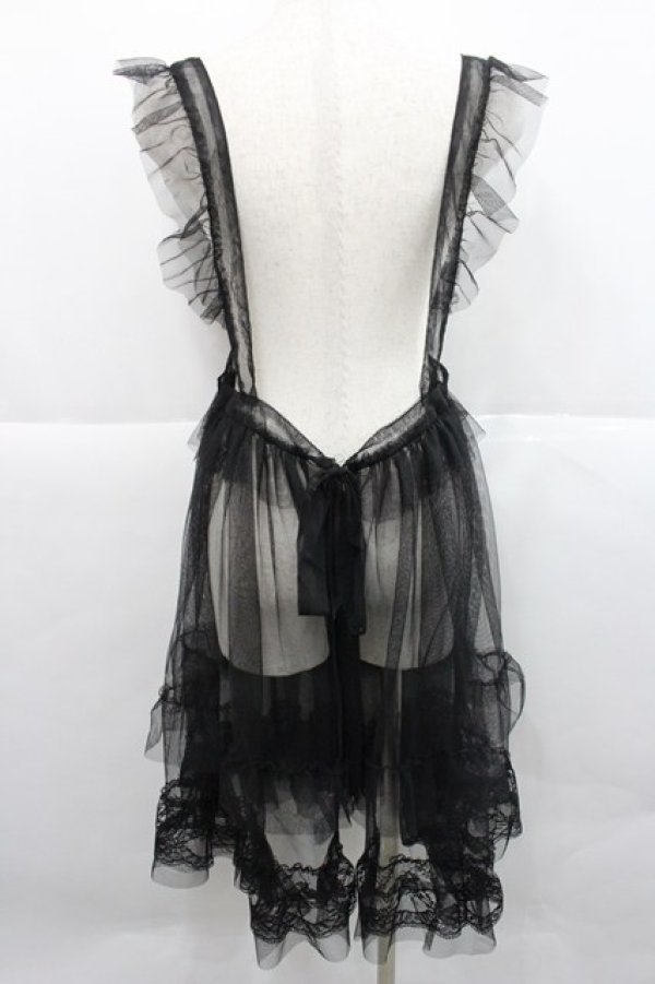 画像2: Virally / 星名桜子 hsチュールエプロンジャンスカ LL 黒 I-25-12-27-081-0-OP-SA-ZI (2)