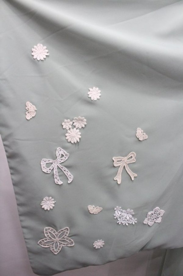 画像6: Favorite / 白レースと翡翠の泉和装ワンピース XL グリーンＸ白 I-25-12-27-083-LO-OP-SA-ZI (6)