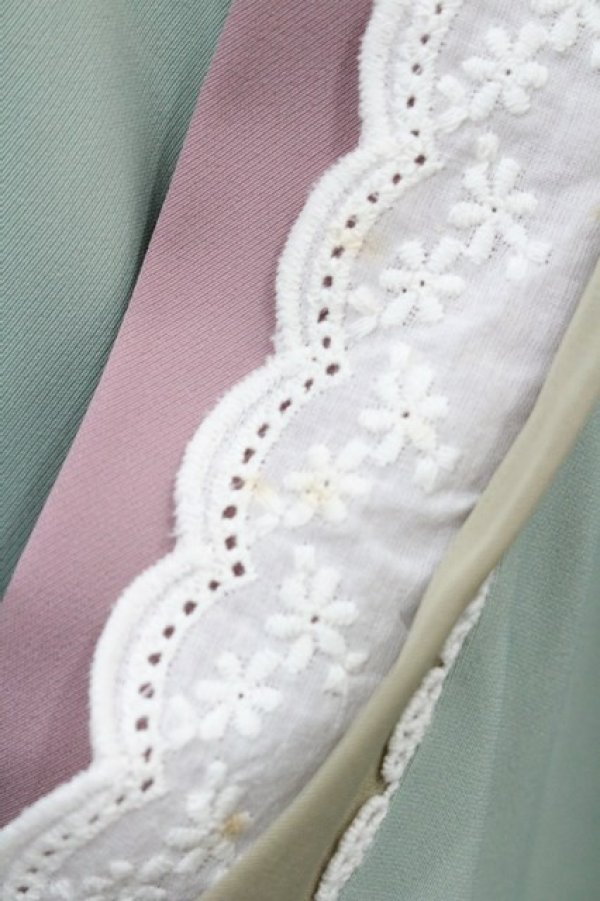 画像9: Favorite / 白レースと翡翠の泉和装ワンピース XL グリーンＸ白 I-25-12-27-083-LO-OP-SA-ZI (9)