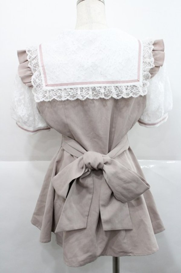 画像2: Secret Honey / レースセーラー襟半袖セットアップ 2 ピンク I-25-12-27-084-CA-OP-TE-ZI (2)