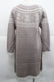 画像2: axes femme POETIQUE / 雪柄ニットワンピ M アワピンク I-25-12-27-087-AX-OP-TE-ZI (2)