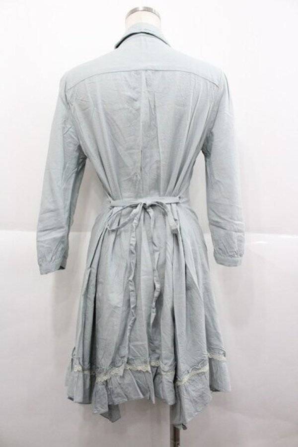 画像2: axes femme / レース使いシャツワンピース M サックス I-25-12-27-089-AX-TO-TE-ZI (2)