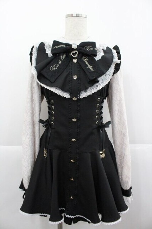 画像1: LIZ LISA / ラッフルリボンセットアップ 0 黒 I-25-12-27-090-LO-OP-TE-ZI (1)