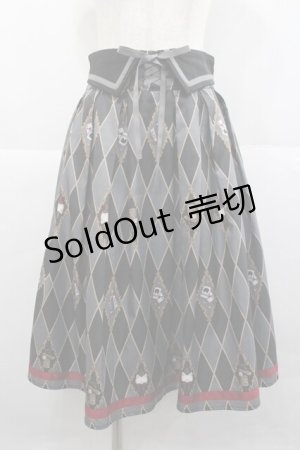 画像: axes femme Kawaii / ダイヤ柄襟付きスカート M ブラック I-25-12-27-096-AX-SK-SA-ZI