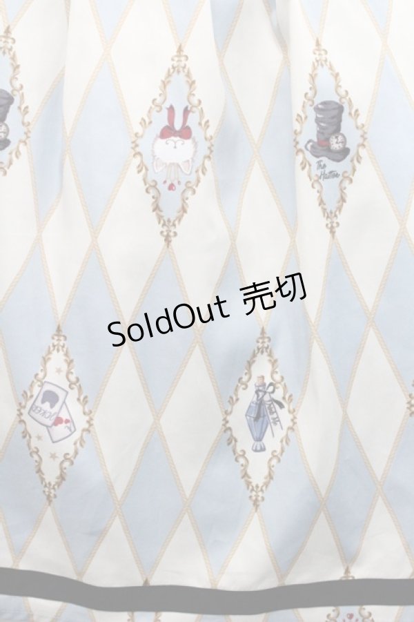 画像4: axes femme Kawaii / ダイヤ柄襟付きスカート M サックス I-25-12-27-099-AX-SK-SA-ZI (4)