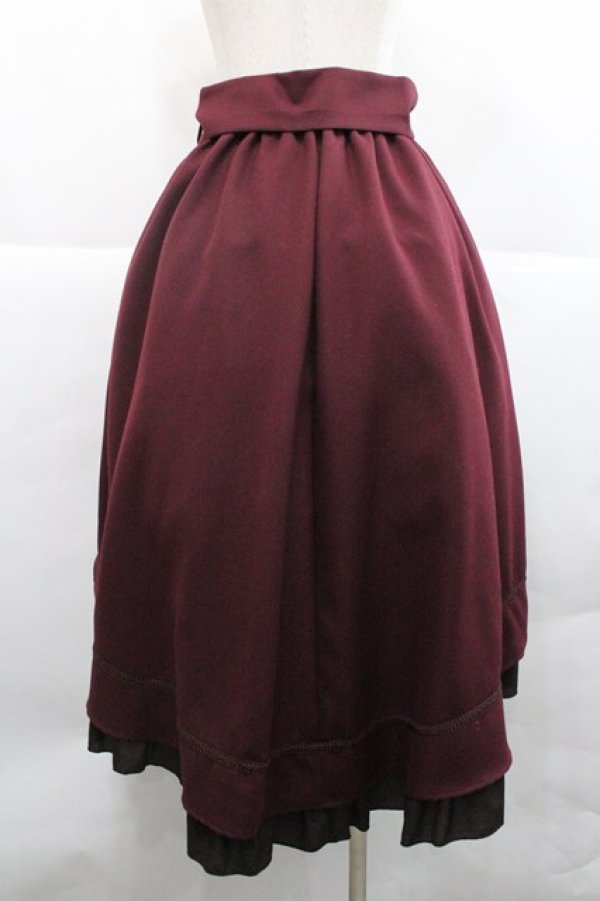 画像2: axes femme / ドット使フィッシュテールスカート M ワイン I-25-12-27-103-AX-SK-TE-ZI (2)