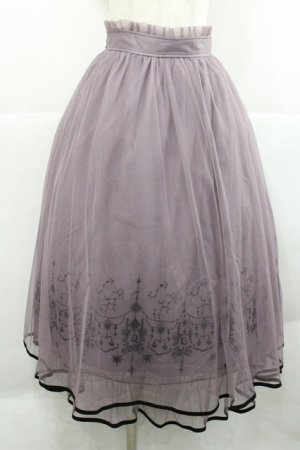 画像: axes femme / ステラートフロッキーＰＴスカート  ラベンダー I-25-12-27-105-AX-SK-TE-ZI