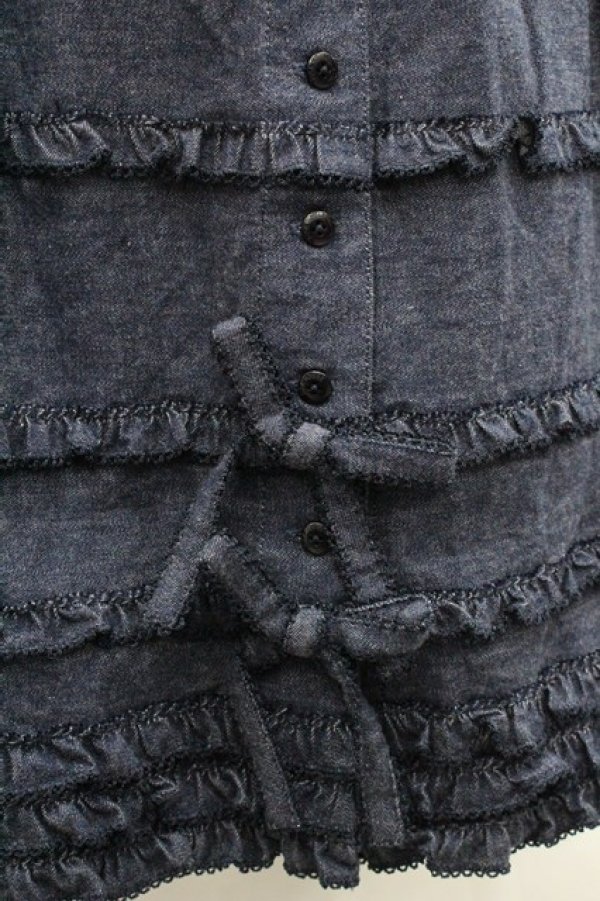 画像3: PINK HOUSE / ライトデニムのスカート  青デニム I-25-12-27-108-LO-SK-SA-ZI (3)