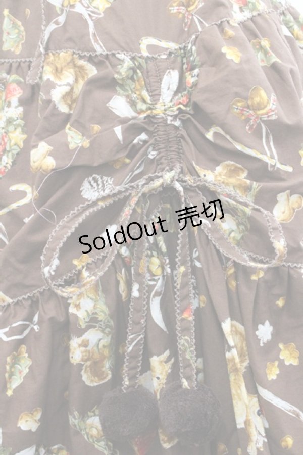 画像3: PINK HOUSE / ウィンターフォレストトリートプリントスカート  ブラウン I-25-12-27-109-LO-SK-SA-ZI (3)