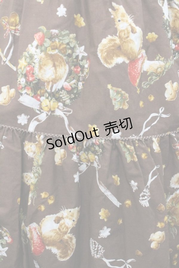 画像4: PINK HOUSE / ウィンターフォレストトリートプリントスカート  ブラウン I-25-12-27-109-LO-SK-SA-ZI (4)