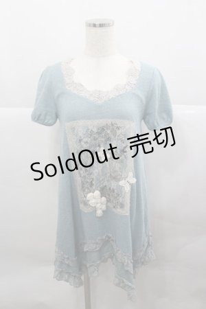 画像: axes femme / フレームコラージュチュニック  サックス I-25-12-27-020-AX-OP-SA-ZI