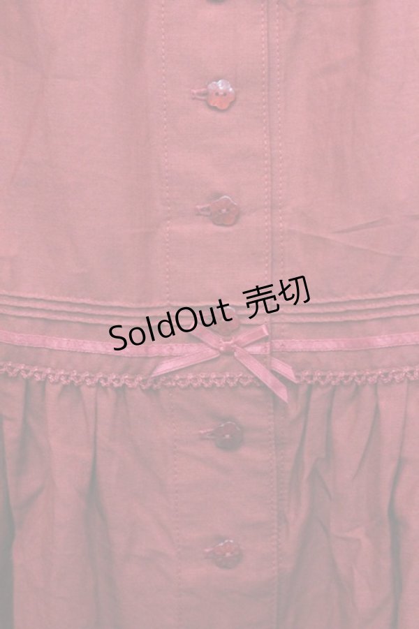 画像3: PINK HOUSE / サテンリボンいっぱいローンティアードスカート  赤 I-25-12-27-111-LO-SK-SA-ZI (3)