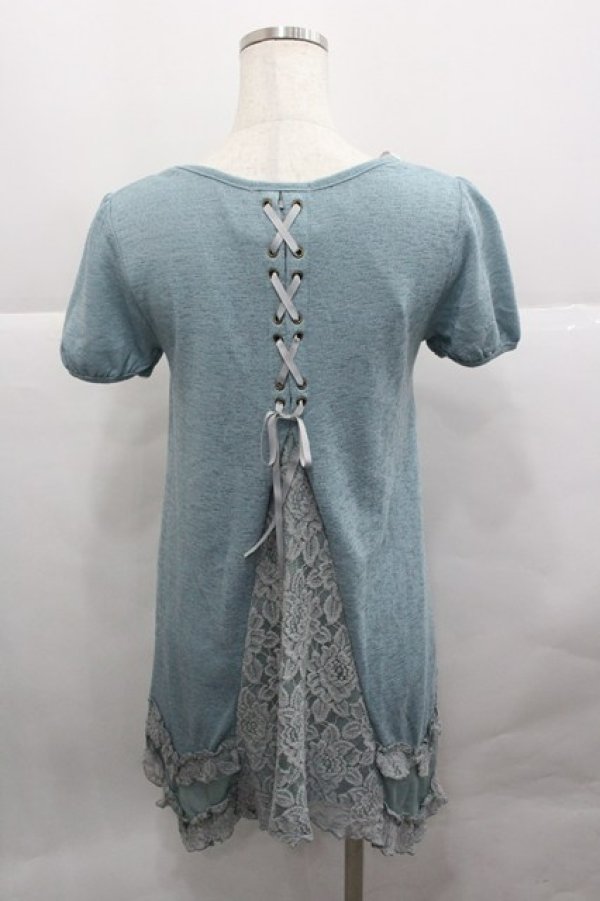 画像2: axes femme / フレームコラージュチュニック  サックス I-25-12-27-020-AX-OP-SA-ZI (2)