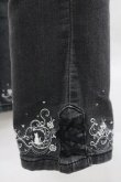 画像5: axes femme / ポケット刺繍デニムパンツ  黒デニム I-25-12-27-118-AX-PA-SA-ZI (5)