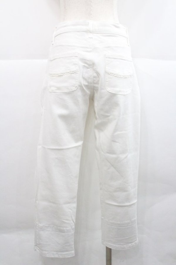 画像2: axes femme / 猫ストライプストレッチパンツ  白 I-25-12-27-119-AX-PA-SA-ZI (2)