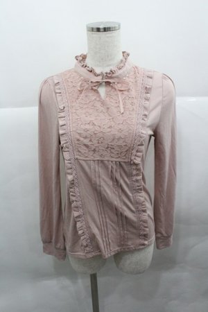 画像: axes femme / スタンドフリルブラウス風PO  ピンク I-25-12-27-025-AX-TO-SA-ZI