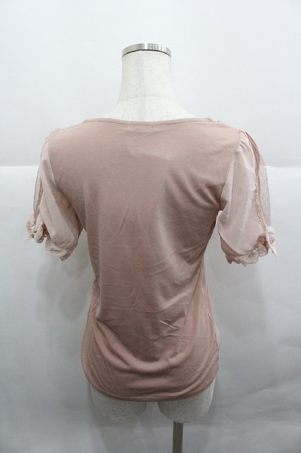 画像2: axes femme / 袖口リボンインナープルオーバー  ピンク I-25-12-27-027-AX-TO-SA-ZI (2)