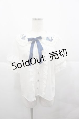 画像: Amavel / Jerryfish Aquarium ブラウス  ブルー I-25-12-27-003-CA-BL-SA-ZI