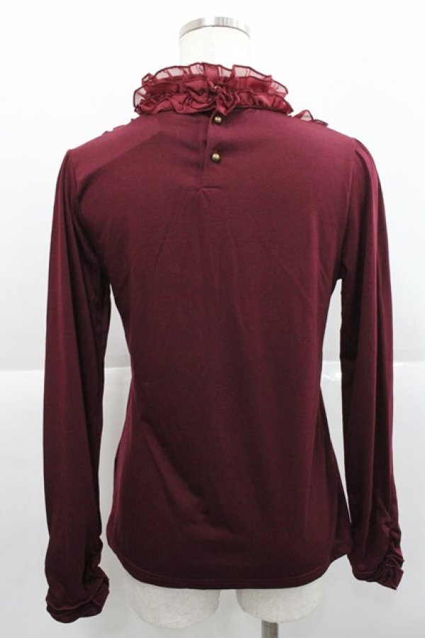 画像2: axes femme / フリルスタンドインナーPO  ワイン I-25-12-27-030-AX-TO-SA-ZI (2)