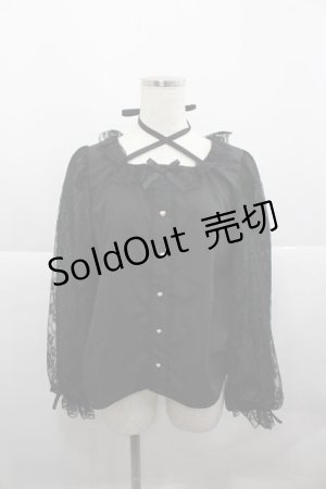 画像: Lovely Tency / alsチョーカーレースブラウス L 黒 I-25-12-27-004-0-BL-SA-ZI