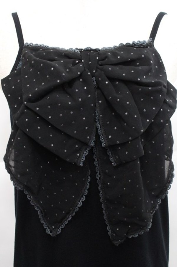 画像3: axes femme / ドットBigリボンキャミ  クロ I-25-12-27-034-AX-TO-SA-ZI (3)