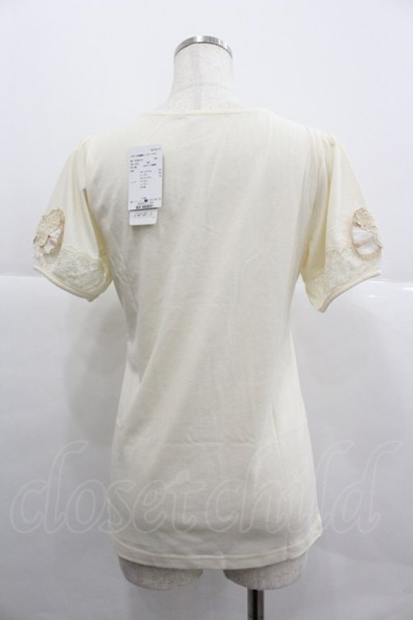 画像2: axes femme / リボン&蝶袖インナーPO M キナリ I-25-12-29-005-AX-TO-SA-ZI (2)