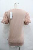 画像2: axes femme / ビジューレースハイショクTシャツ M アワピンク I-25-12-29-051-AX-TO-SA-ZI (2)