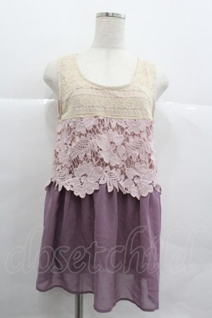 画像: axes femme / レースシフォン切換タンク M ピンク I-25-12-29-053-AX-TO-SZ-ZI