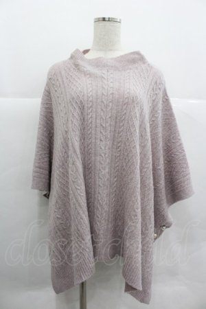 画像: axes femme / ハイネックニットポンチョ  ピンク I-25-12-29-054-AX-TO-SA-ZI