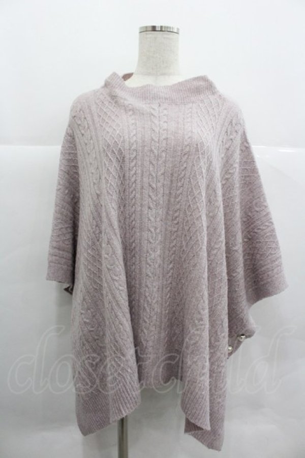 画像1: axes femme / ハイネックニットポンチョ  ピンク I-25-12-29-054-AX-TO-SA-ZI (1)
