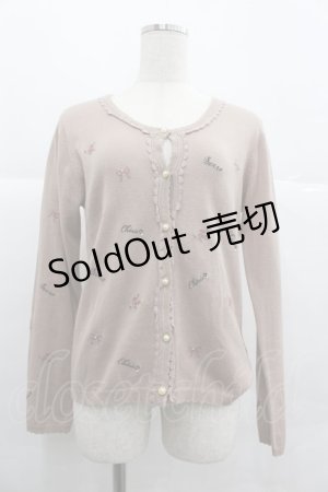 画像: axes femme / 刺繍カーディガン  ピンク I-25-12-29-055-AX-TO-SA-ZT565