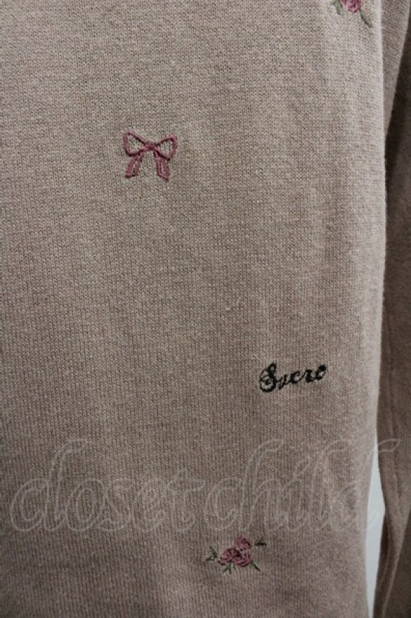 画像3: axes femme / 刺繍カーディガン  ピンク I-25-12-29-055-AX-TO-SA-ZI (3)