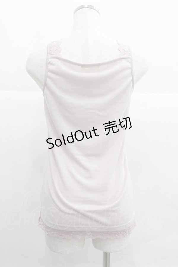 画像2: axes femme / フラワーレースタンク  アワピンク I-25-12-29-058-AX-TO-SA-ZT565 (2)