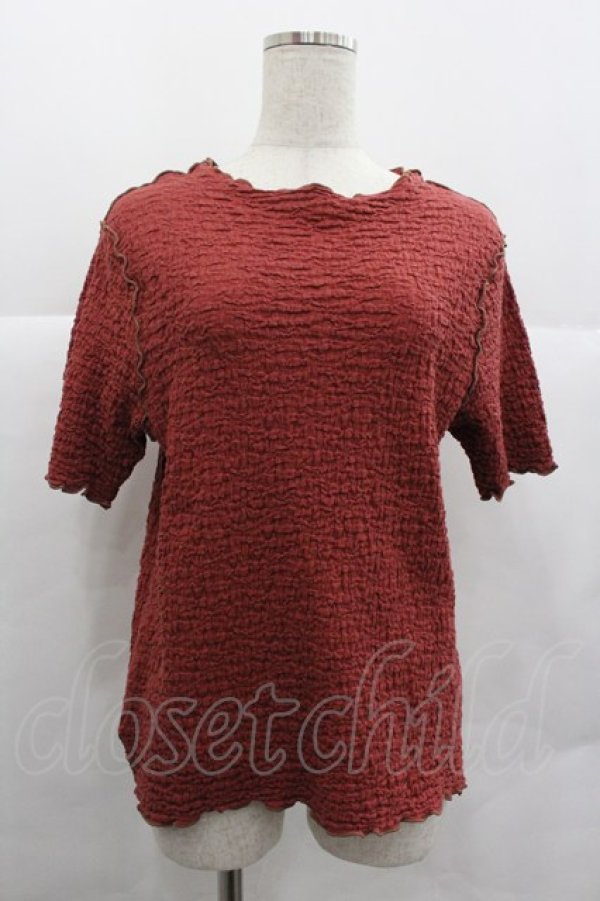 画像1: axes femme / ふくれカットトップス  ボルドー I-25-12-29-059-AX-TO-SA-ZI (1)