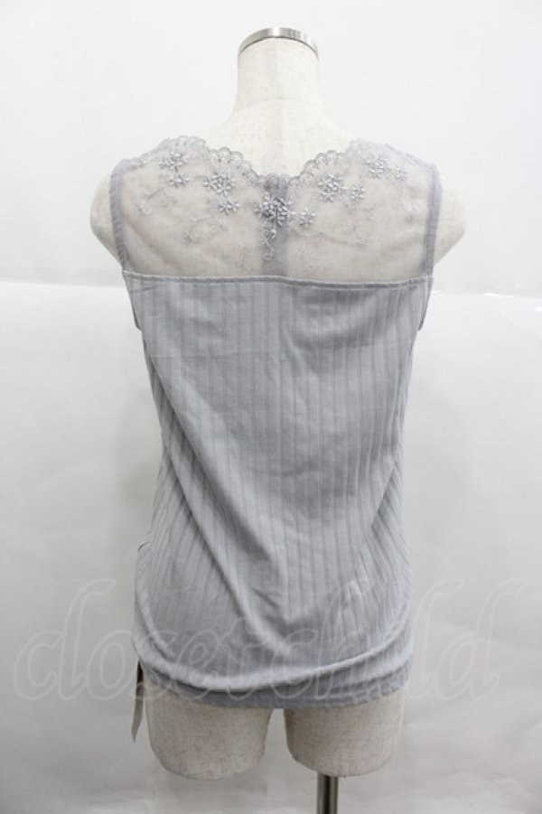 画像2: axes femme / 繊細レースタンク M グレー I-25-12-29-061-AX-TO-SA-ZI (2)