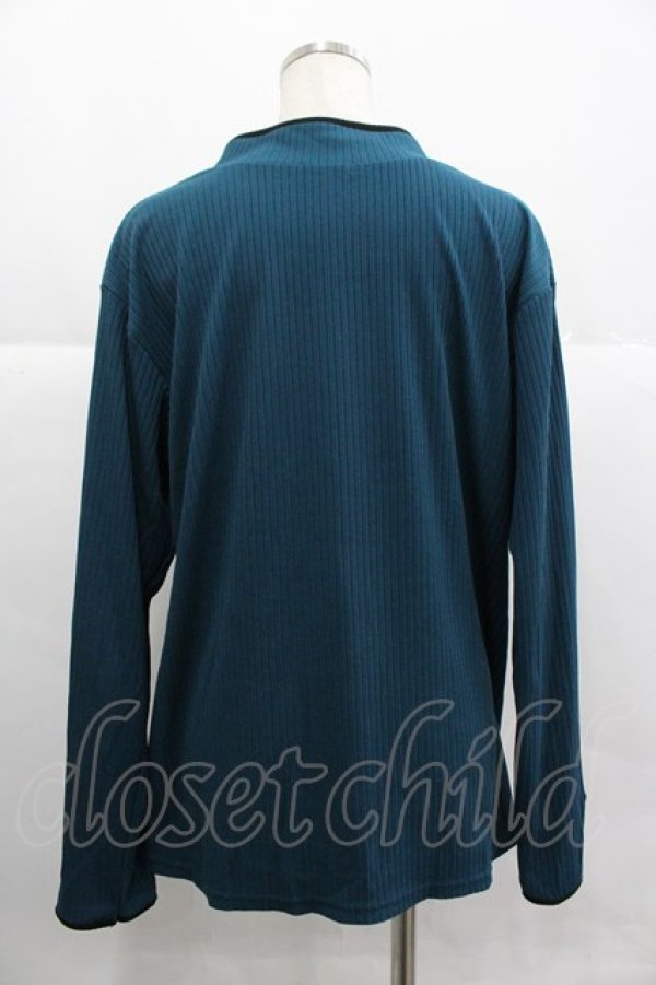 画像2: axes femme / チャイナ釦マオカラープルオーバー  グリーン I-25-12-29-062-AX-TO-SA-ZI (2)