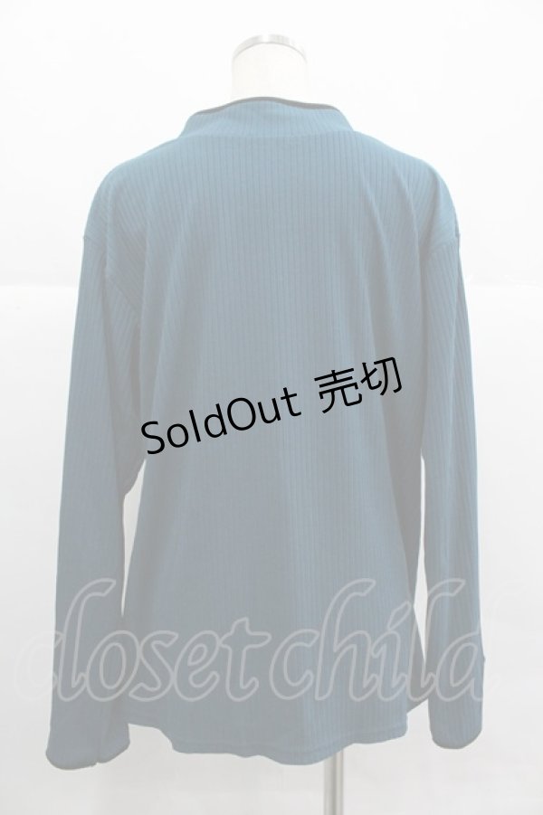 画像2: axes femme / チャイナ釦マオカラープルオーバー  グリーン I-25-12-29-062-AX-TO-SA-ZT565 (2)