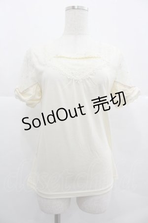 画像: axes femme / 袖リボンインナープルオーバー M キナリ I-25-12-29-007-AX-TO-SA-ZT539