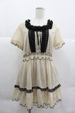 画像: axes femme / カットジャガードチュニック M キナリ I-25-12-29-065-AX-OP-SA-ZI