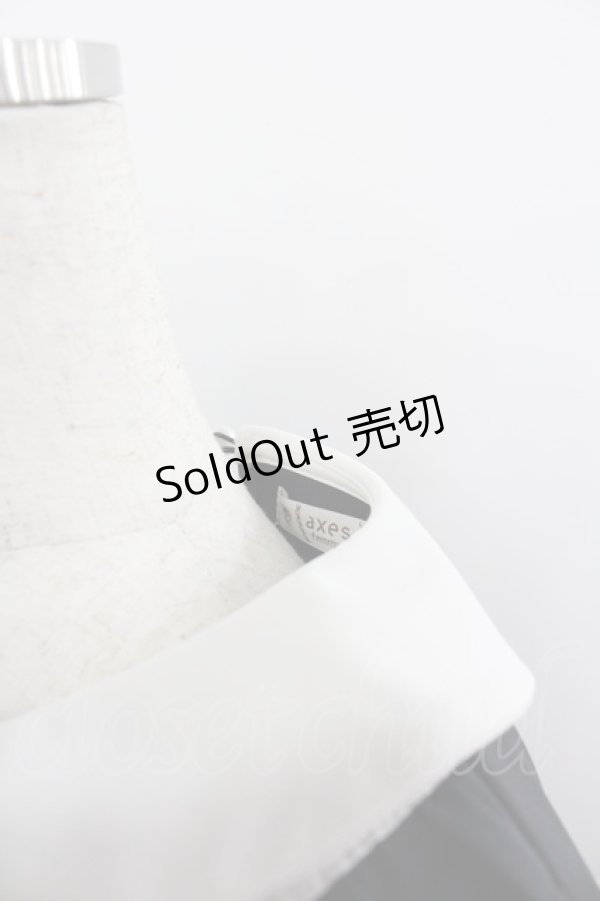 画像3: axes femme / ブロッキング風イレヘムワンピース  黒Ｘ白 I-25-12-29-068-AX-OP-SA-ZT566 (3)