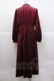 画像2: axes femme / チャイナ風ベロアワンピース  ワイン I-25-12-29-069-AX-OP-SA-ZI (2)