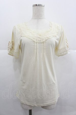 画像: axes femme / リボン&蝶袖インナーPO M キナリ I-25-12-29-008-AX-TO-SA-ZI