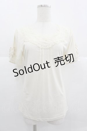 画像: axes femme / リボン&蝶袖インナーPO M キナリ I-25-12-29-008-AX-TO-SA-ZT563